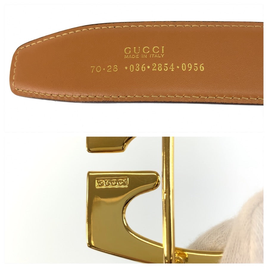 26388
GUCCI グッチ 70cm/28インチ ブラウン ブラック ゴールド金具 レザー 036 2854 0956 ベルト リバーシブルベルト レディース ABP14