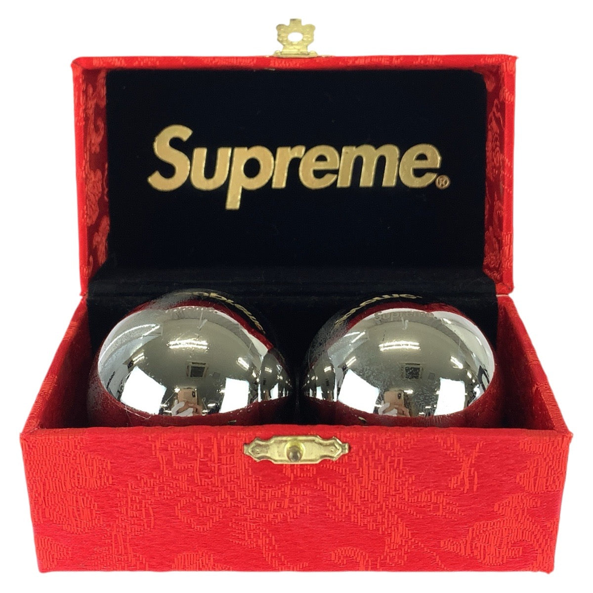 26406
Supreme シュプリーム Baoding Balls 健身球 レッド ゴールド金具 シルバー金具 スチール / ベルベット 健康器具 レディース ABP