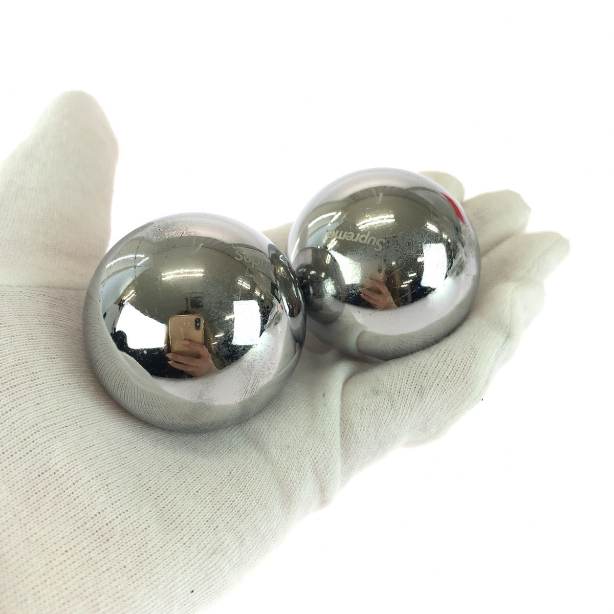 26406
Supreme シュプリーム Baoding Balls 健身球 レッド ゴールド金具 シルバー金具 スチール / ベルベット 健康器具 レディース ABP
