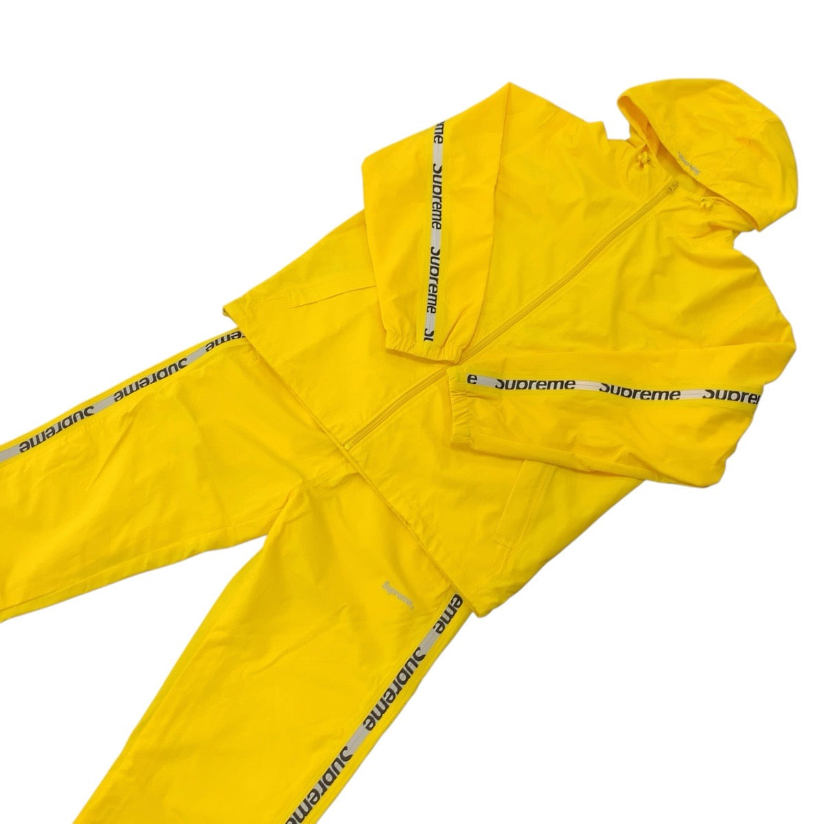 26413
Supreme シュプリーム Reflective Zip Hooded Jacket サイズM イエロー ブラック ナイロン / ポリエステル セットアップ パーカー ジャケット パンツ メンズ S
