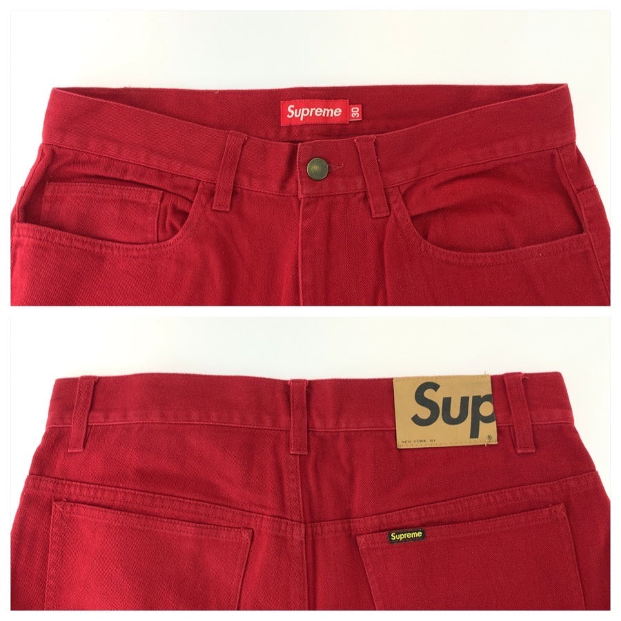 26415
Supreme シュプリーム Baggy Jean ストレート サイズ30 レッド コットン デニムパンツ カラーデニムパンツ メンズ ABP