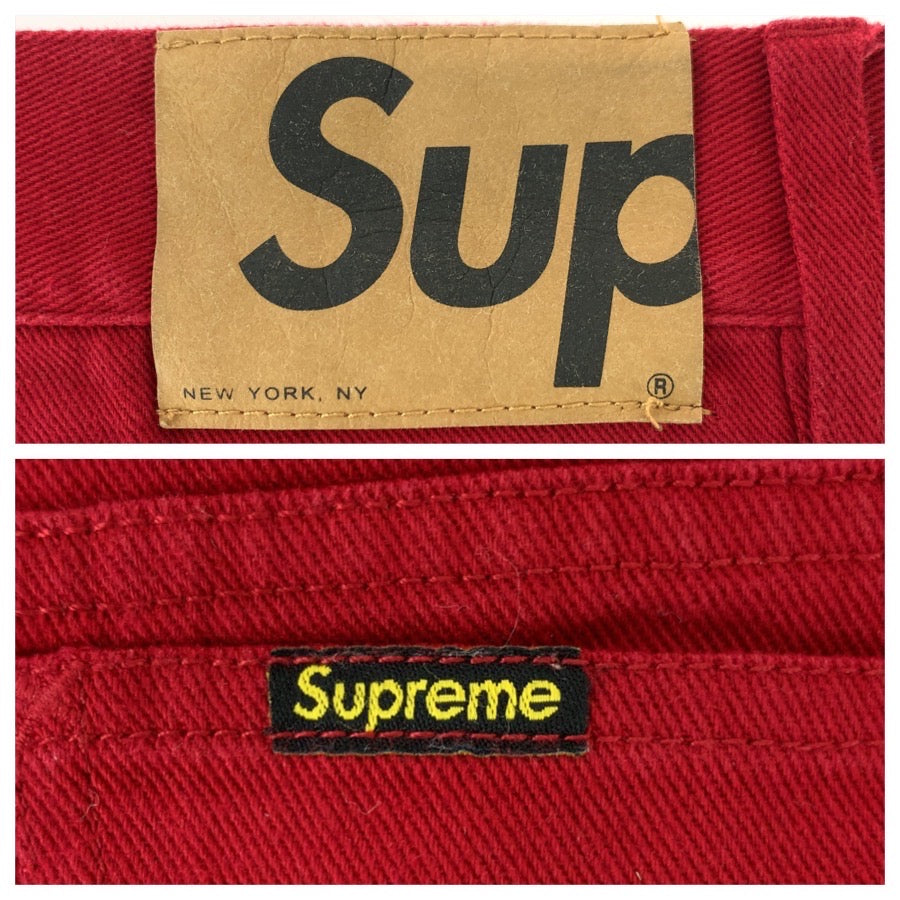 26415
Supreme シュプリーム Baggy Jean ストレート サイズ30 レッド コットン デニムパンツ カラーデニムパンツ メンズ ABP