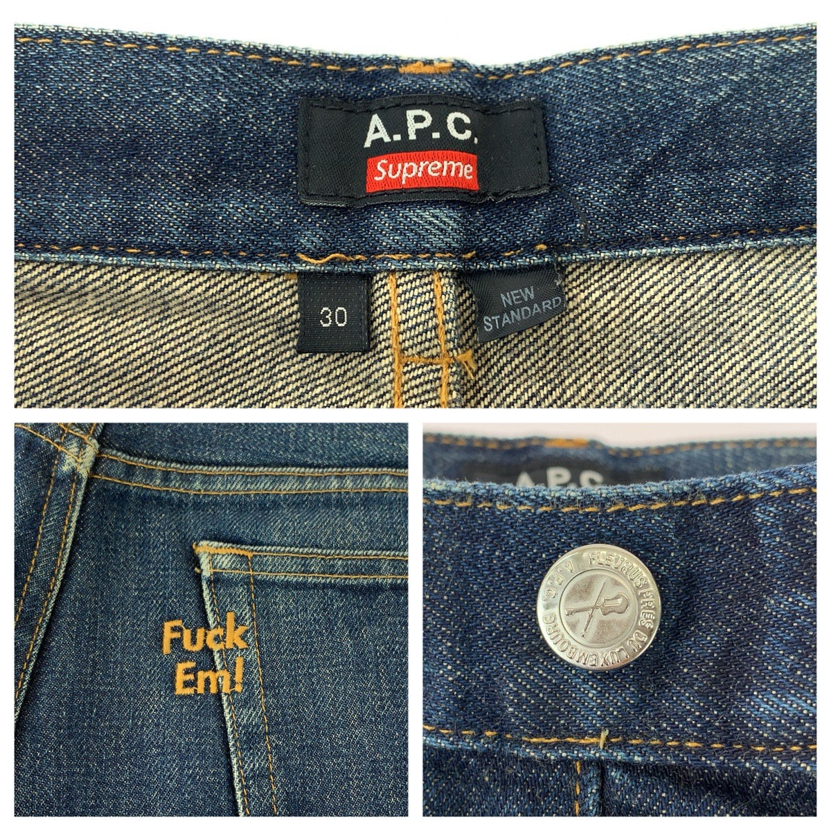 26416
A.P.C. アーペーセー SUPREME サイズ30in ブルー コットン デニムパンツ ジーンズ レディース S