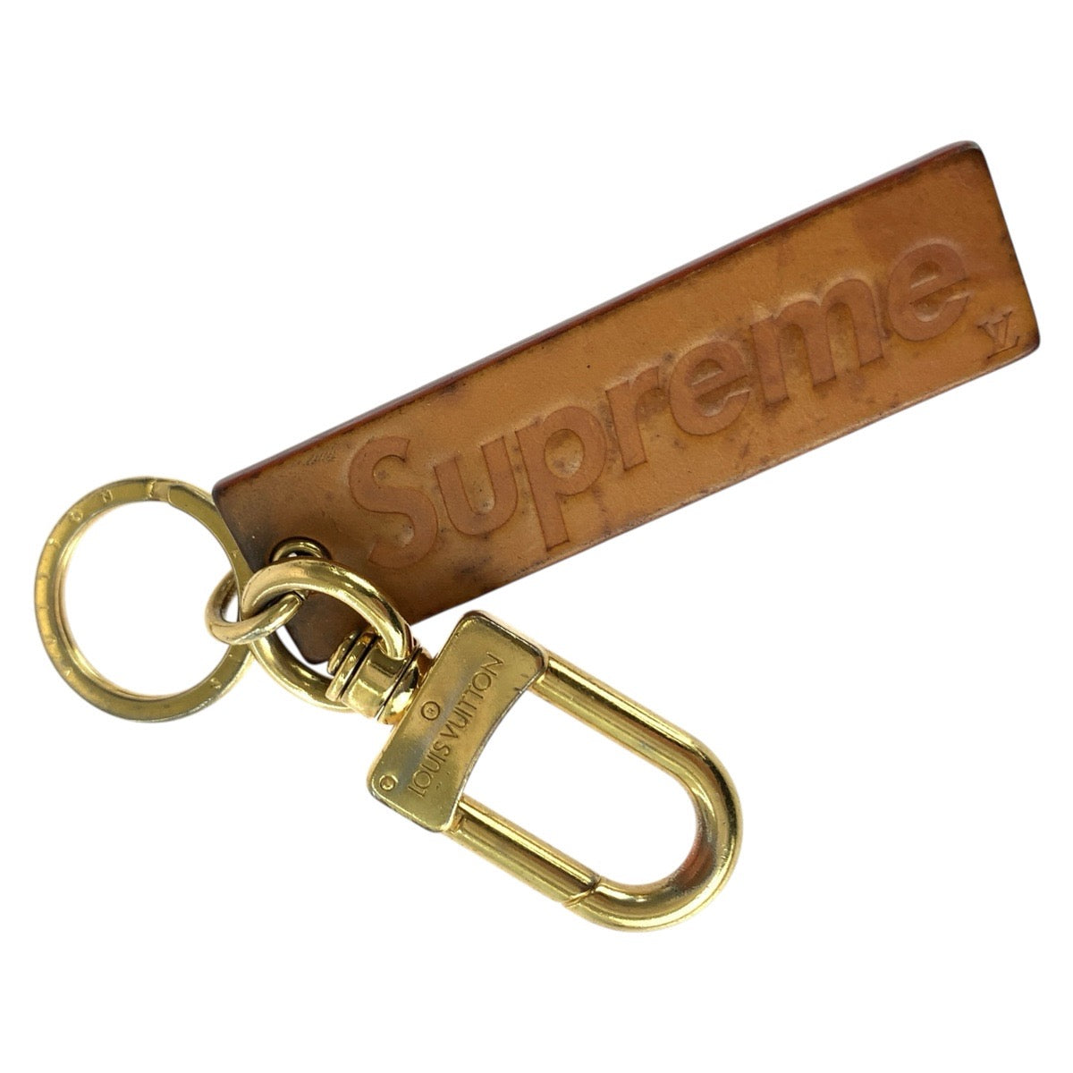 26417
LOUIS VUITTON ルイヴィトン Louis Vuitton×Supreme ブラウン ゴールド金具 ヌメ革 / メタル MP2075 キーホルダー メンズ AB