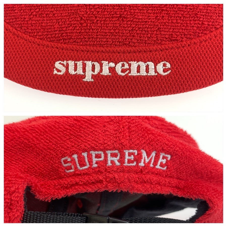 26418
Supreme シュプリーム Terry Visor Logo 6-Panel レッド コットン キャップ 帽子 メンズ SA