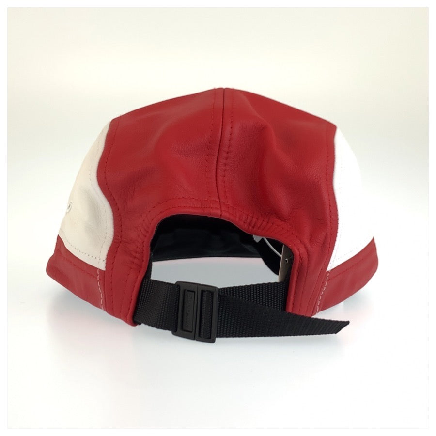 26421
Supreme シュプリーム 2-Tone Leather Camp Cap レッド ホワイト レザー キャップ 帽子 メンズ SA
