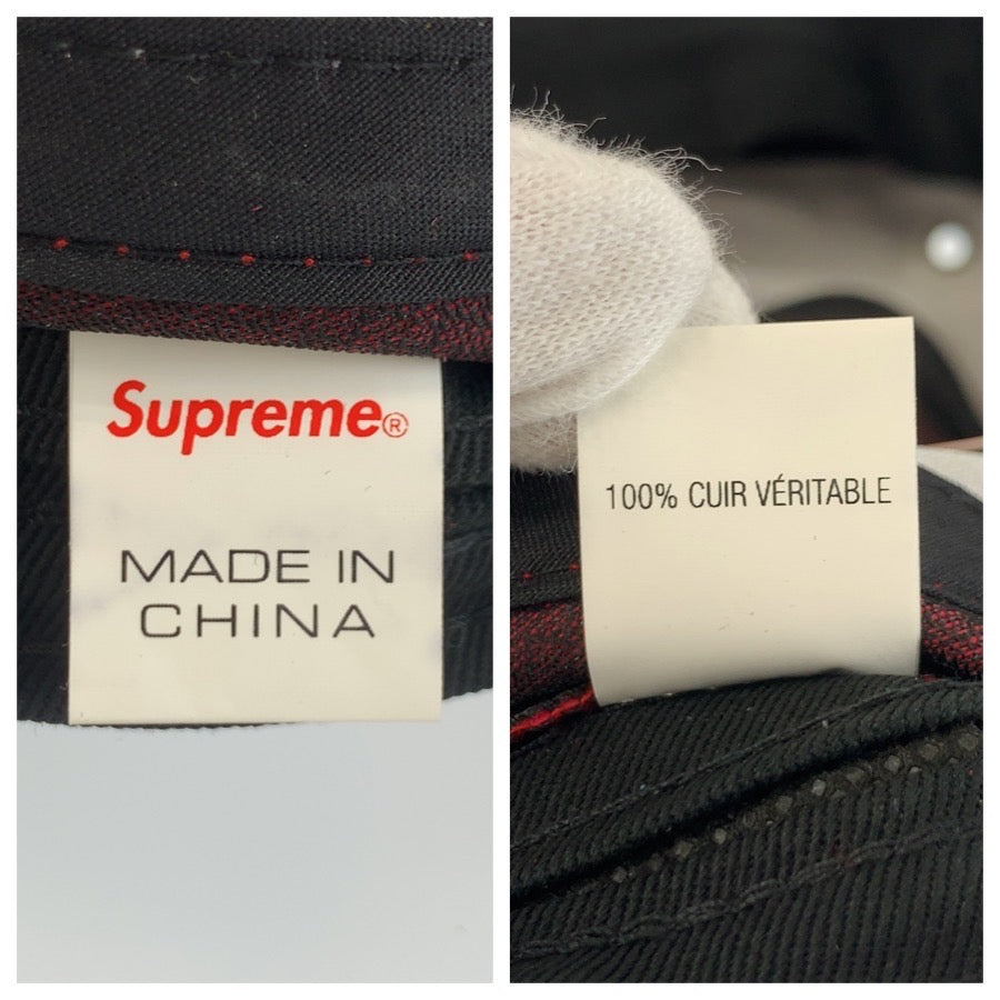 26421
Supreme シュプリーム 2-Tone Leather Camp Cap レッド ホワイト レザー キャップ 帽子 メンズ SA