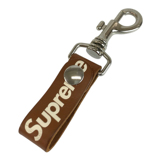 26424
Supreme シュプリーム Leather Key Loop ブラウン シルバー金具 レザー キーループ キーホルダー メンズ ABP