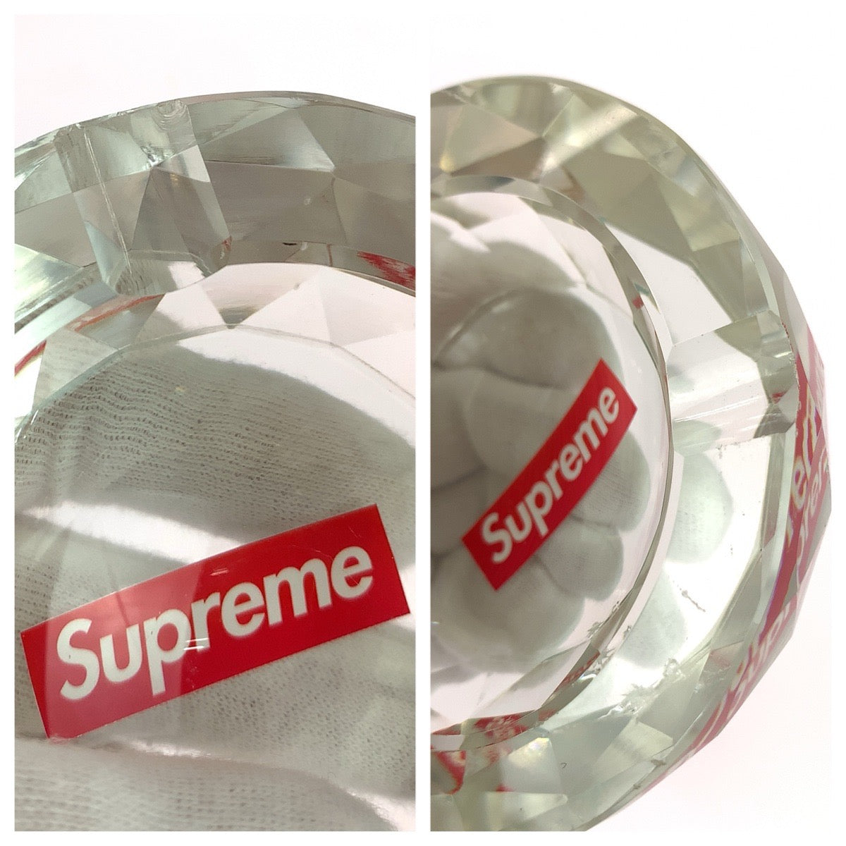 26427
Supreme シュプリーム プロダクトライン Diamond Cut Crystal Ashtray クリア レッド ホワイト クリスタル / ガラス 灰皿 レディース AB
