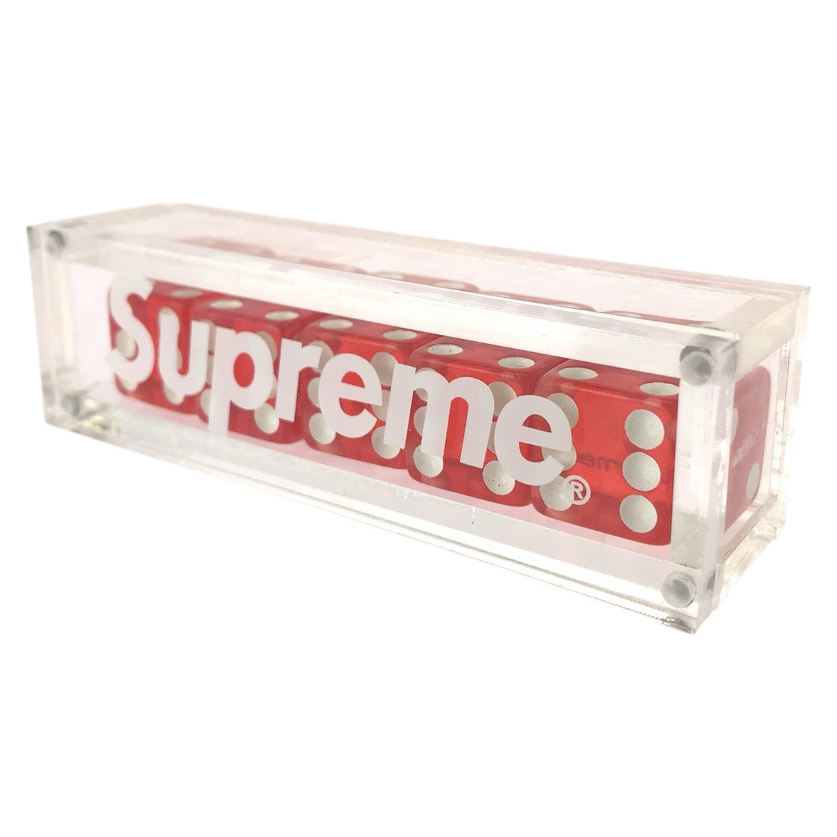 26434
Supreme シュプリーム Supreme Dice Set レッド ホワイト クリア アクリル サイコロ レディース AB