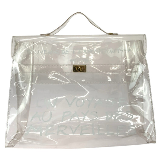 26339
HERMES エルメス ビニールケリー クリア ホワイト ゴールド金具 PVC / ビニール / メッキ ハンドバッグ レディース ABP38