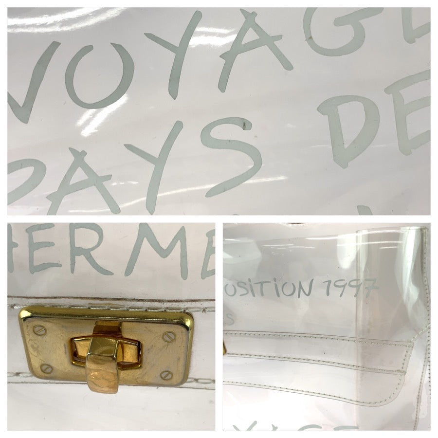 26339
HERMES エルメス ビニールケリー クリア ホワイト ゴールド金具 PVC / ビニール / メッキ ハンドバッグ レディース ABP38