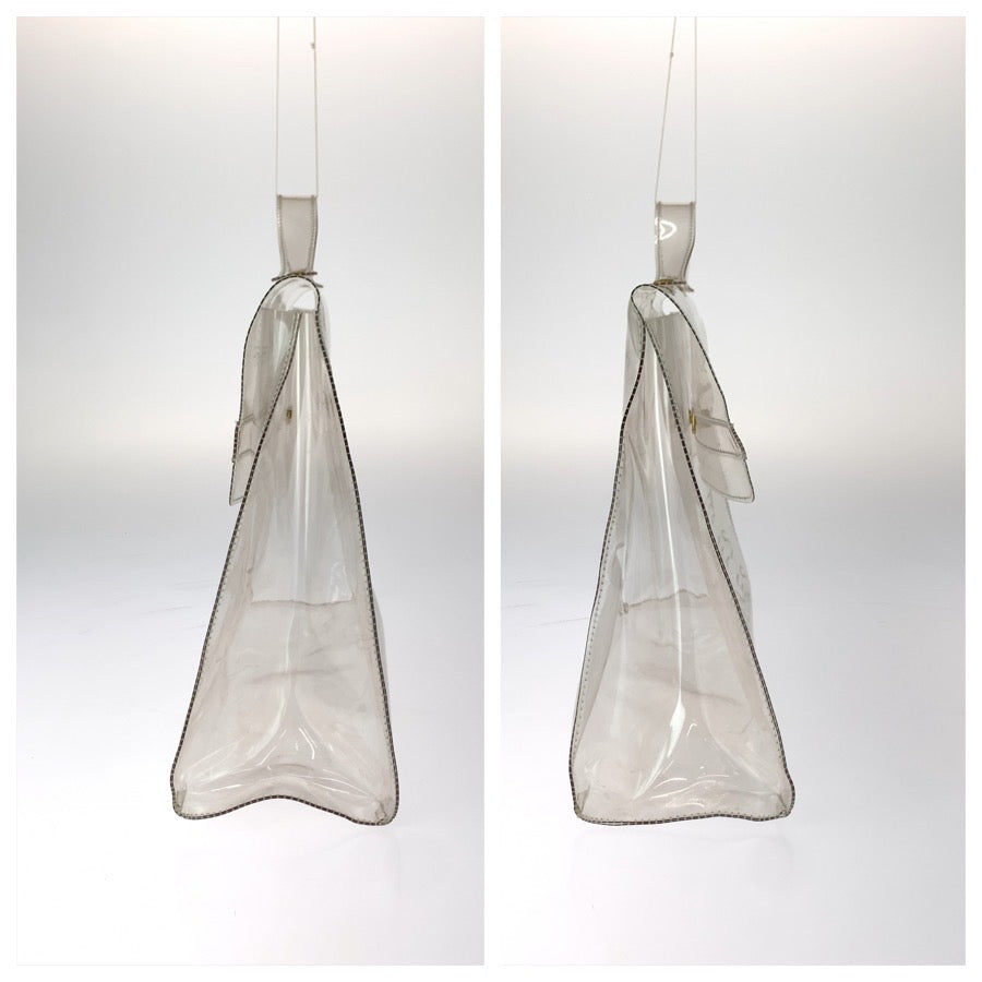 26339
HERMES エルメス ビニールケリー クリア ホワイト ゴールド金具 PVC / ビニール / メッキ ハンドバッグ レディース ABP38