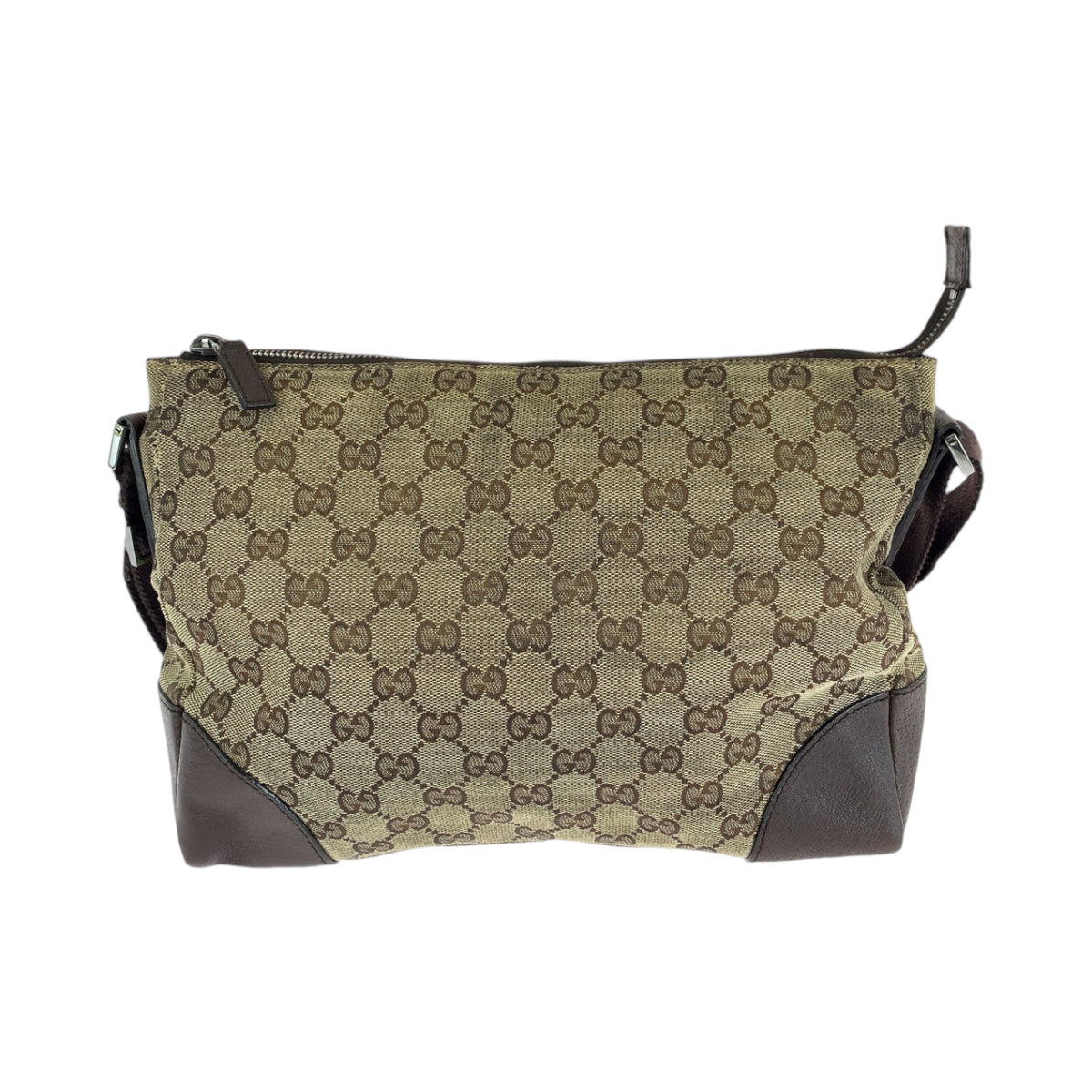 26449
GUCCI グッチ ブラウン ベージュ シルバー金具 GGキャンバス 114273 ショルダーバッグ メッセンジャーバッグ 男女兼用 レディース B