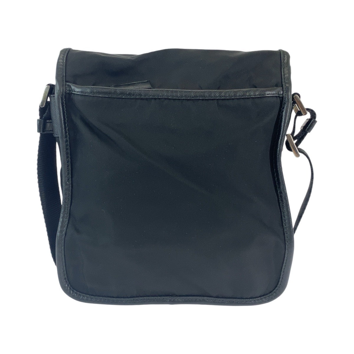 26451
PRADA プラダ テスート 三角ロゴプレート ブラック 黒 シルバー金具 ナイロン ショルダーバッグ メッセンジャーバッグ メンズ AB