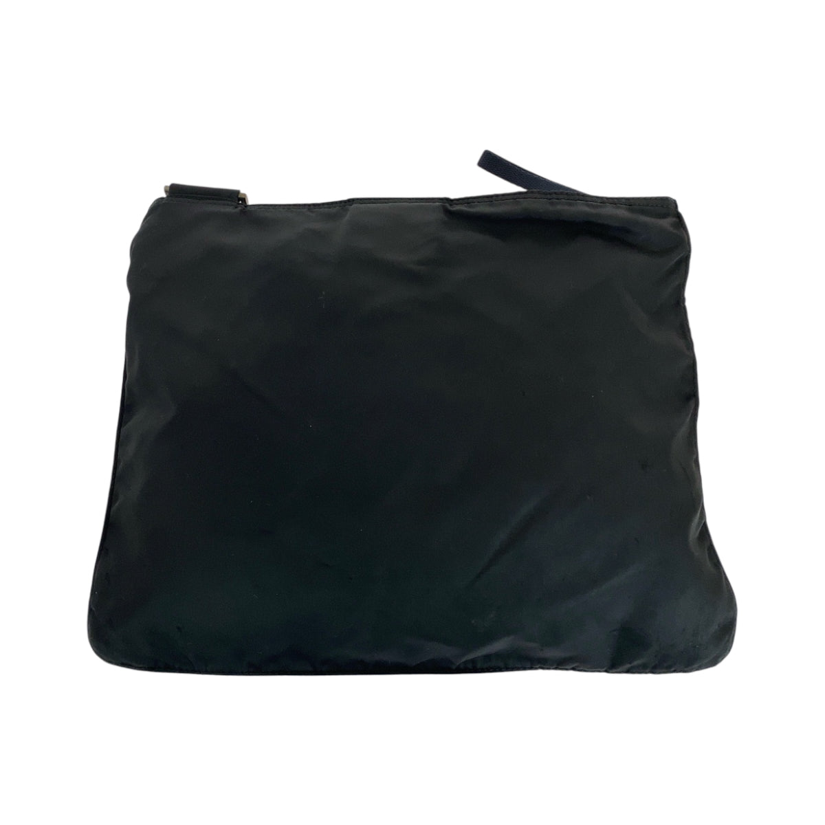 26453
PRADA プラダ テスート 三角ロゴプレート ブラック 黒 シルバー金具 ナイロン ショルダーバッグ ポシェット メンズ AB