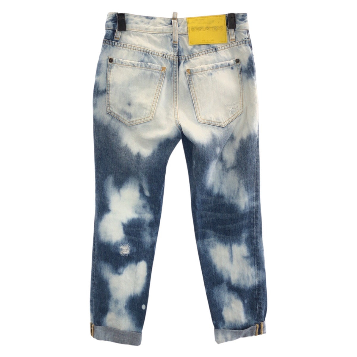 26456
DSQUARED2 ディースクエアード サイズ34 デニム ブルー イエロー コットン デニムパンツ ジーンズ レディース ABP7