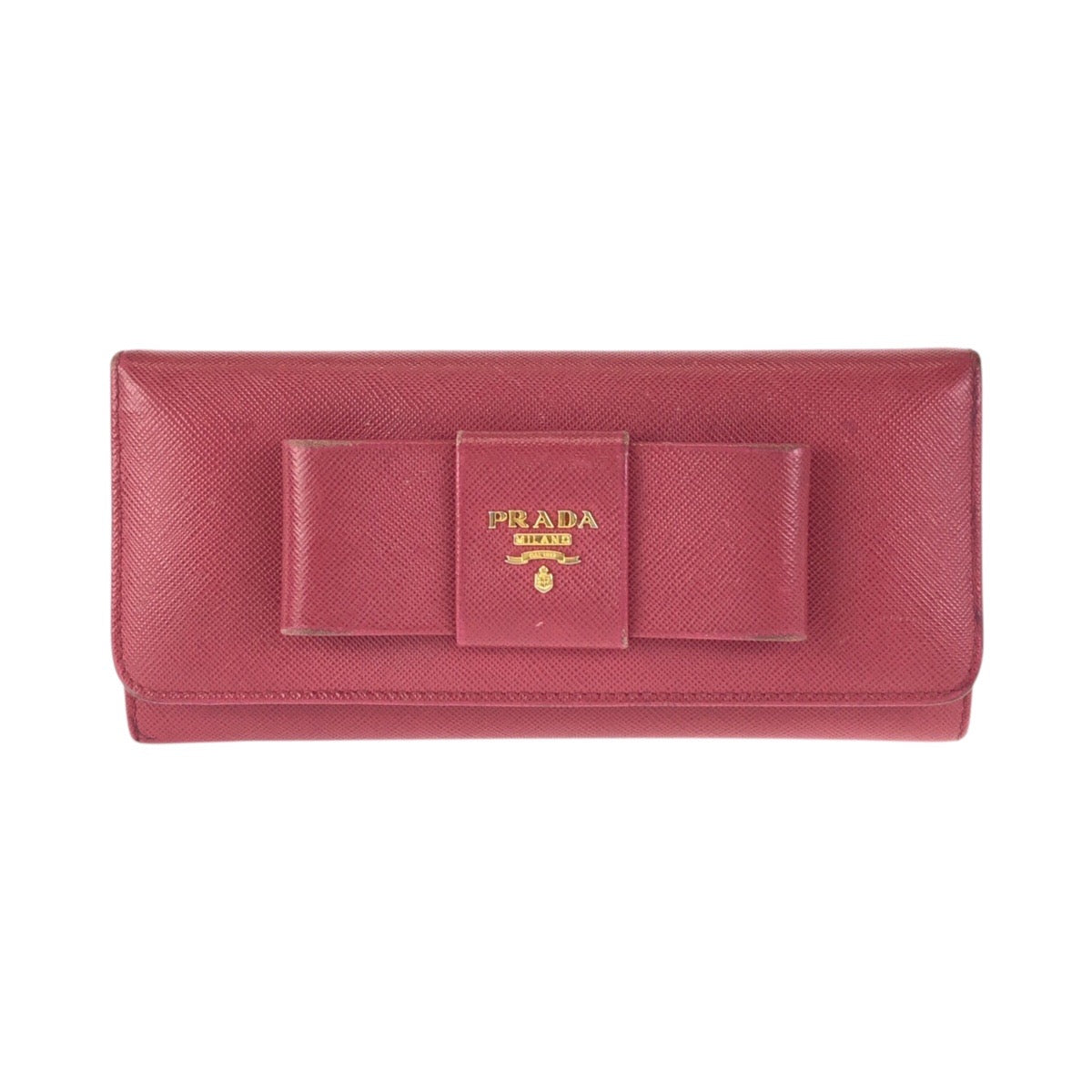26457
PRADA プラダ サフィアーノ リボン ピンク ゴールド金具 レザー 長財布 ロングウォレット レディース AB18