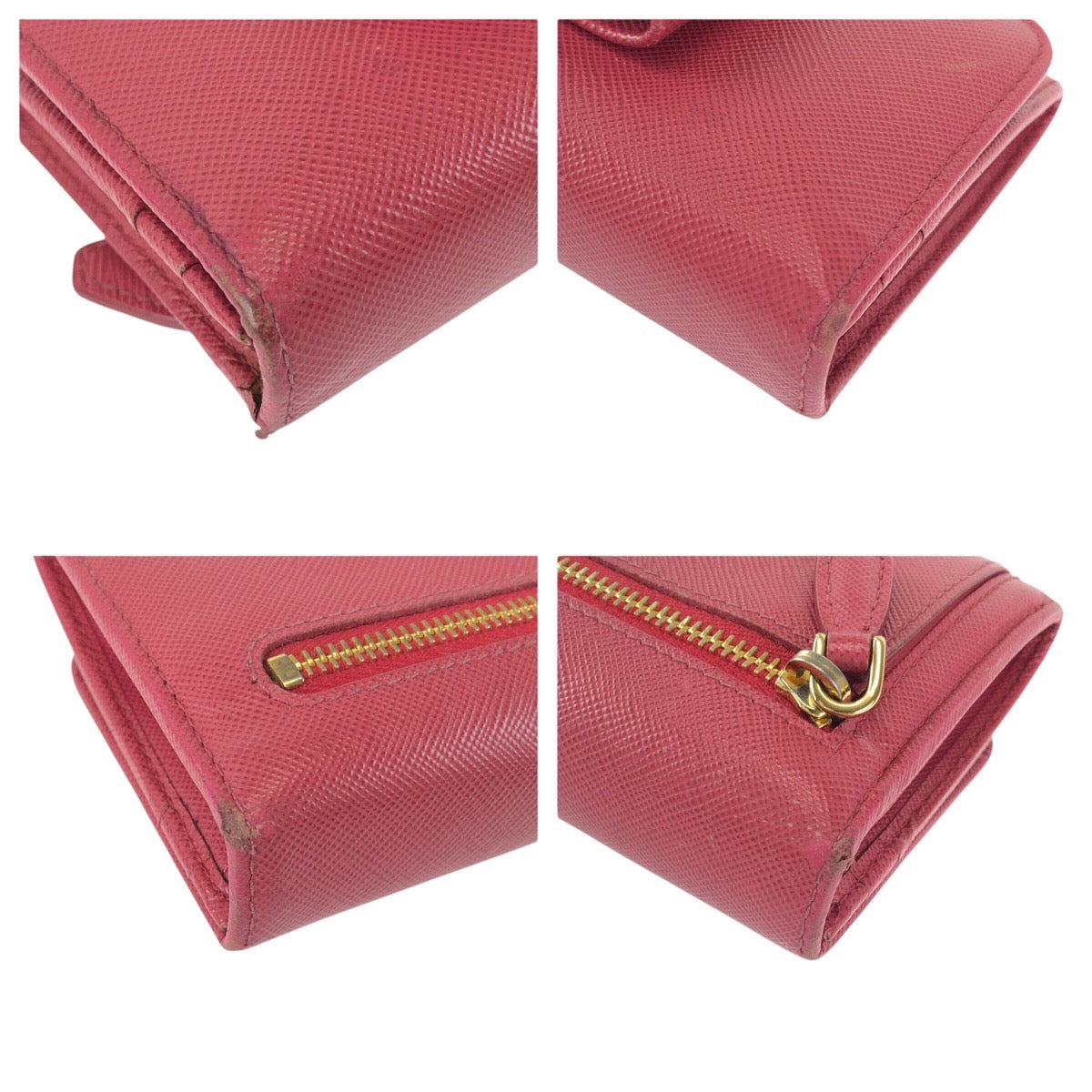 26457
PRADA プラダ サフィアーノ リボン ピンク ゴールド金具 レザー 長財布 ロングウォレット レディース AB18