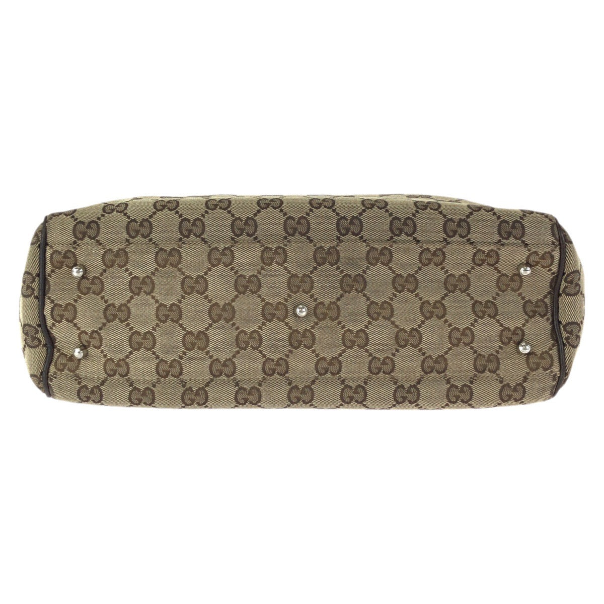 26458
GUCCI グッチ シェリーライン ベージュ ブラウン シルバー金具 GGキャンバス / レザー 145810 トートバッグ ショルダーバッグ レディース AB30