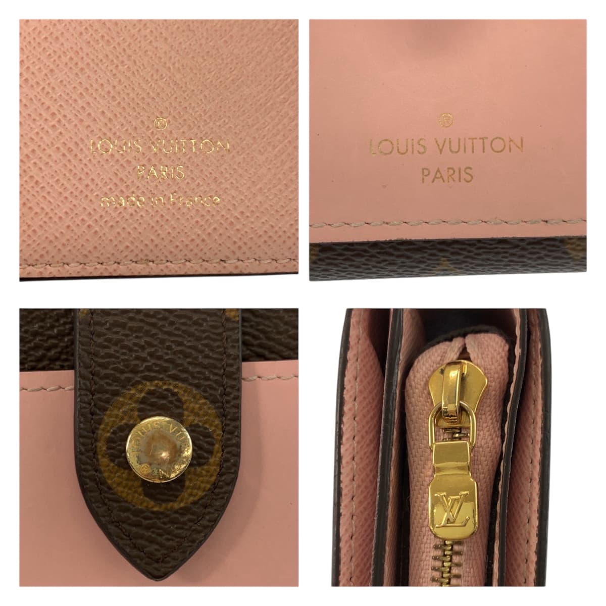 26460
LOUIS VUITTON ルイヴィトン モノグラム ポルトフォイユ ジュリエット ローズバレリーヌ ピンク ブラウン ゴールド金具 PVC M80973 折財布 コンパクトウォレット レディース ABP35