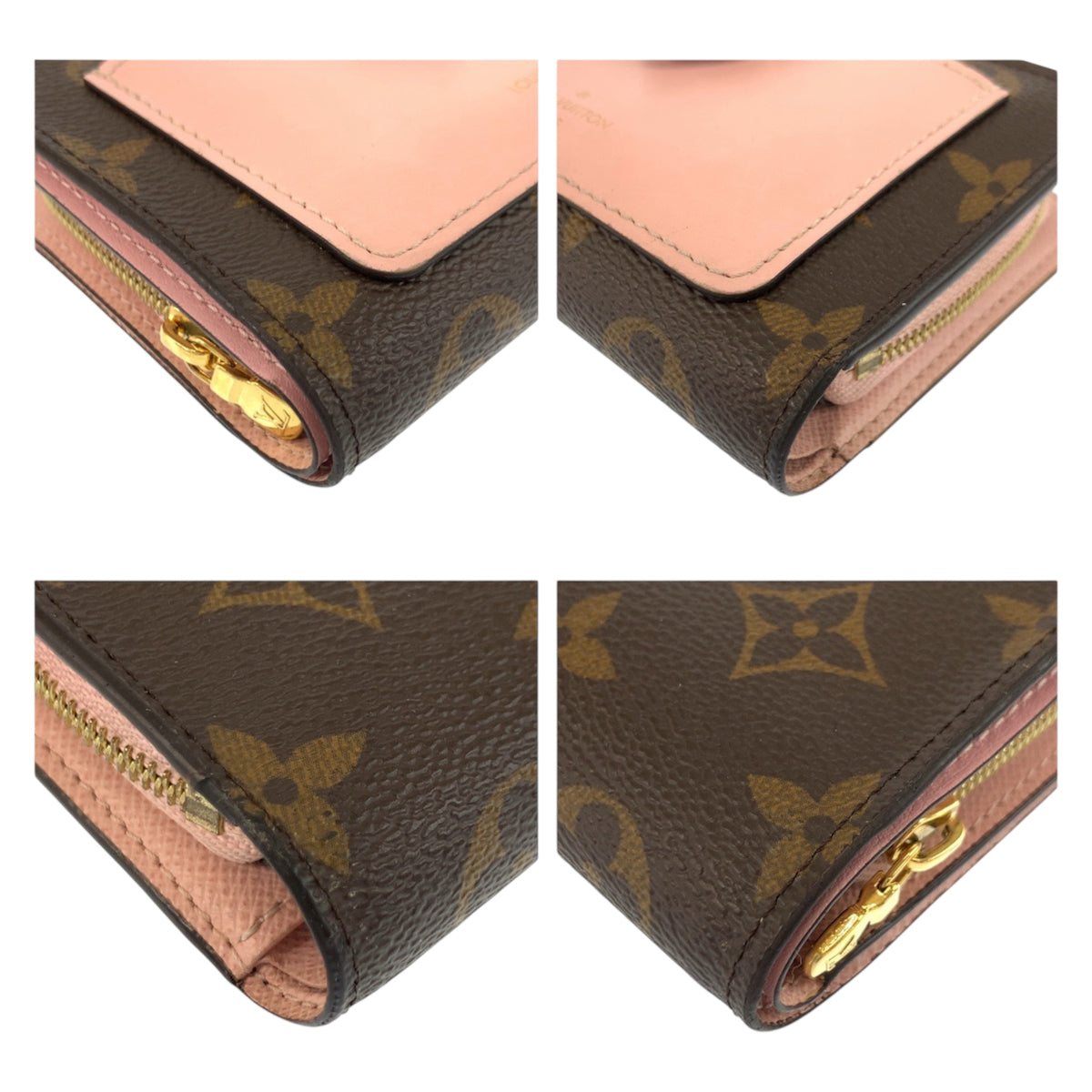 26460
LOUIS VUITTON ルイヴィトン モノグラム ポルトフォイユ ジュリエット ローズバレリーヌ ピンク ブラウン ゴールド金具 PVC M80973 折財布 コンパクトウォレット レディース ABP35