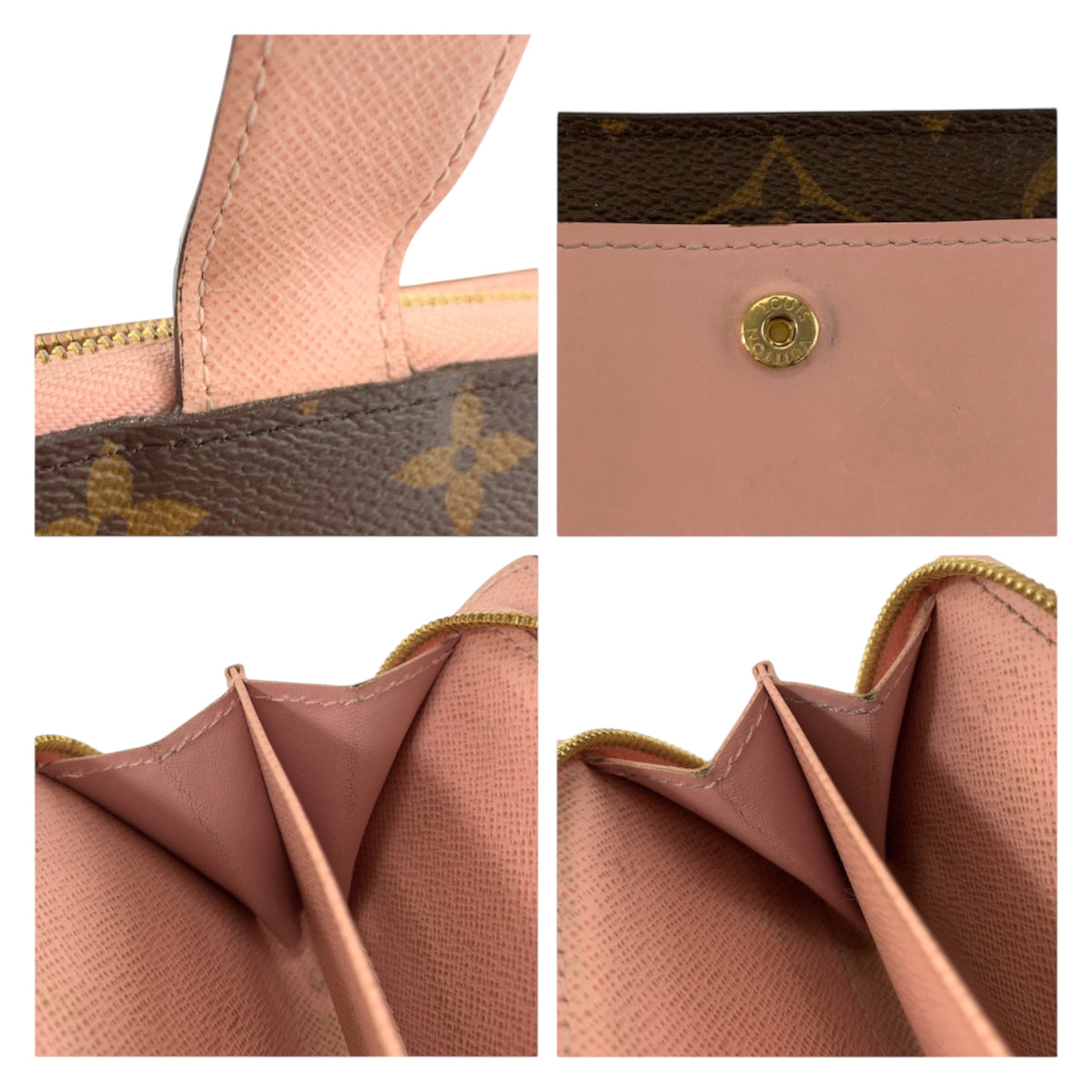 26460
LOUIS VUITTON ルイヴィトン モノグラム ポルトフォイユ ジュリエット ローズバレリーヌ ピンク ブラウン ゴールド金具 PVC M80973 折財布 コンパクトウォレット レディース ABP35