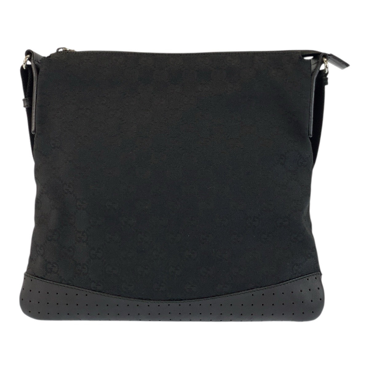 26462
GUCCI グッチ ブラック 黒 シルバー金具 GGキャンバス / レザー 145857 ショルダーバッグ メッセンジャーバッグ メンズ ABP32