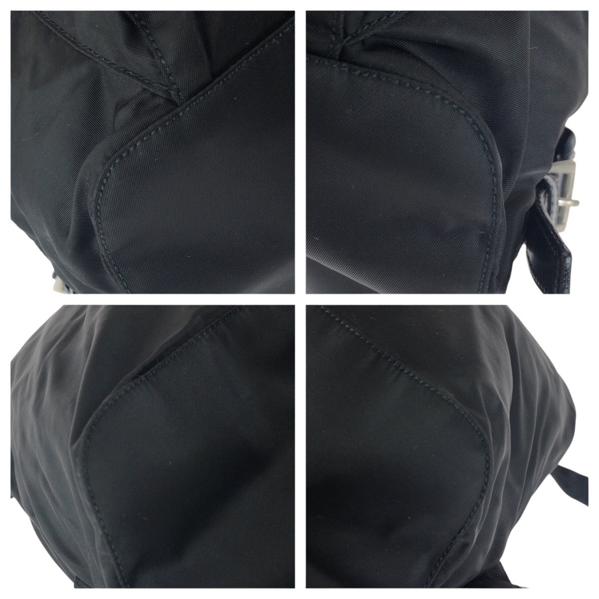 26463
PRADA プラダ テスート 三角ロゴプレート ブラック 黒 シルバー金具 ナイロン / レザー リュックサック バックパック レディース ABP42