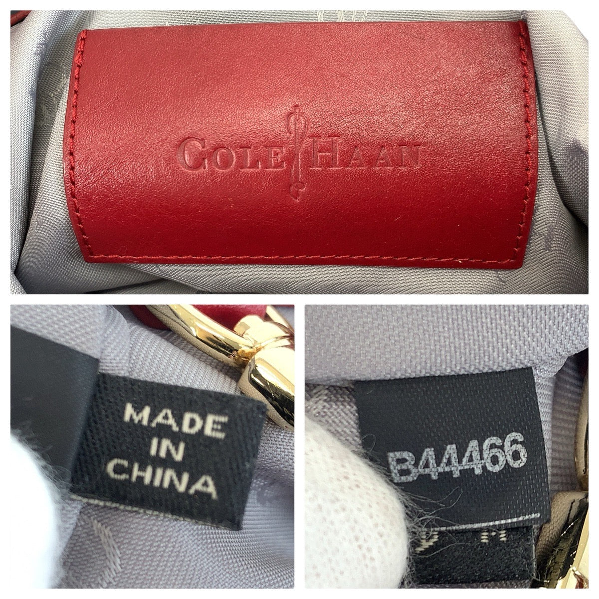 26464
COLE HAAN コールハーン レッド ゴールド金具 レザー B44466 ショルダーバッグ ワンショルダー レディース ABP8