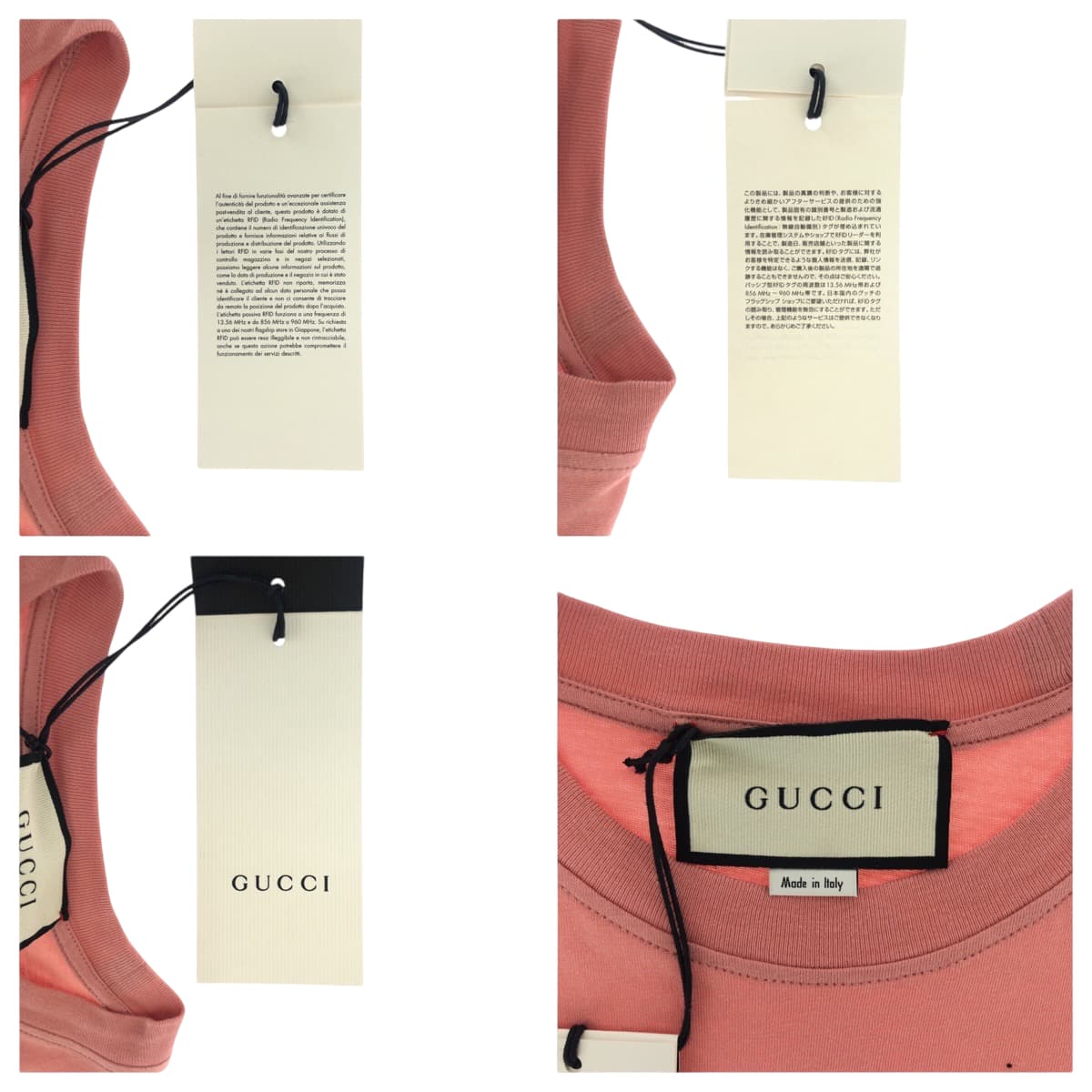 26465
GUCCI グッチ 羊 刺繍 ラインストーン サイズXS ピンク コットン 580762 XJBSX 半袖Ｔシャツ レディース ABP36