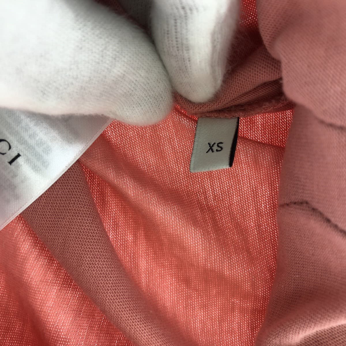 26465
GUCCI グッチ 羊 刺繍 ラインストーン サイズXS ピンク コットン 580762 XJBSX 半袖Ｔシャツ レディース ABP36