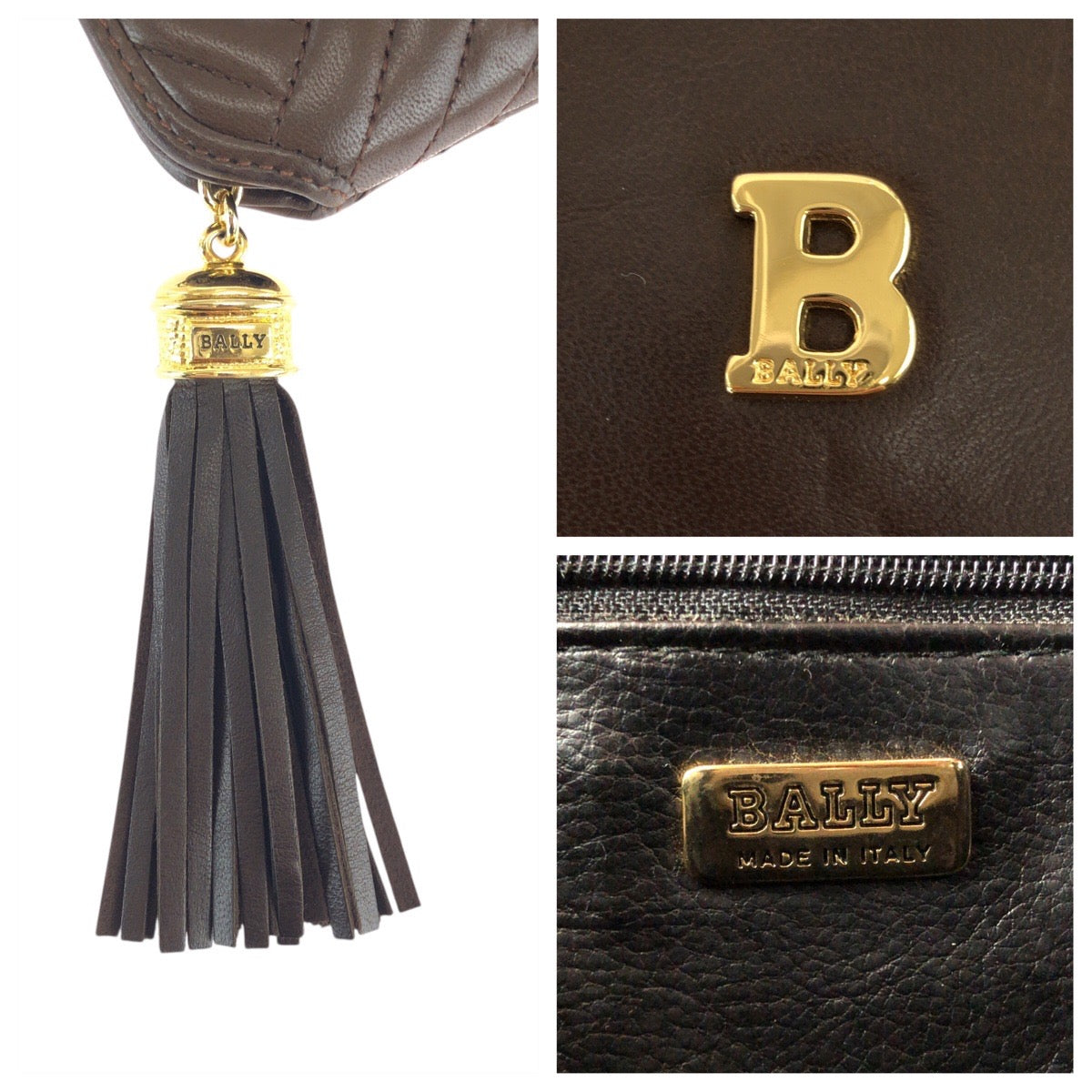 26467
BALLY バリー ヴィンテージ キルティング ブラウン ゴールド金具 レザー チェーンショルダーバッグ レディース ABP21