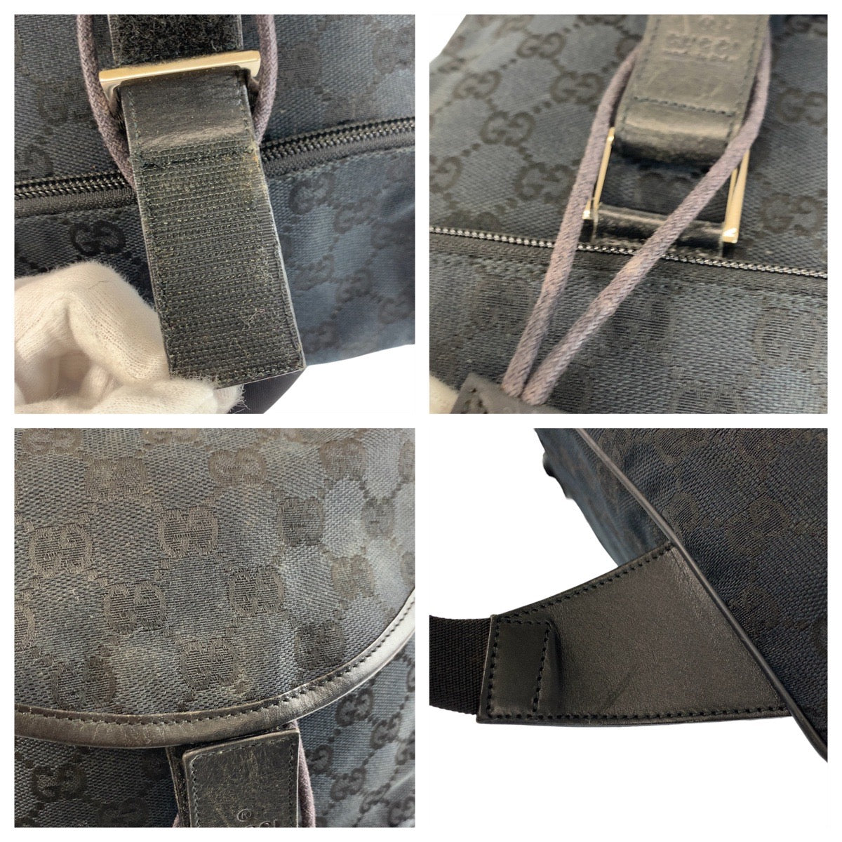 26469
GUCCI グッチ ブラック 黒 シルバー金具 GGキャンバス / レザー 019 0352 リュックサック バックパック レディース ABP36