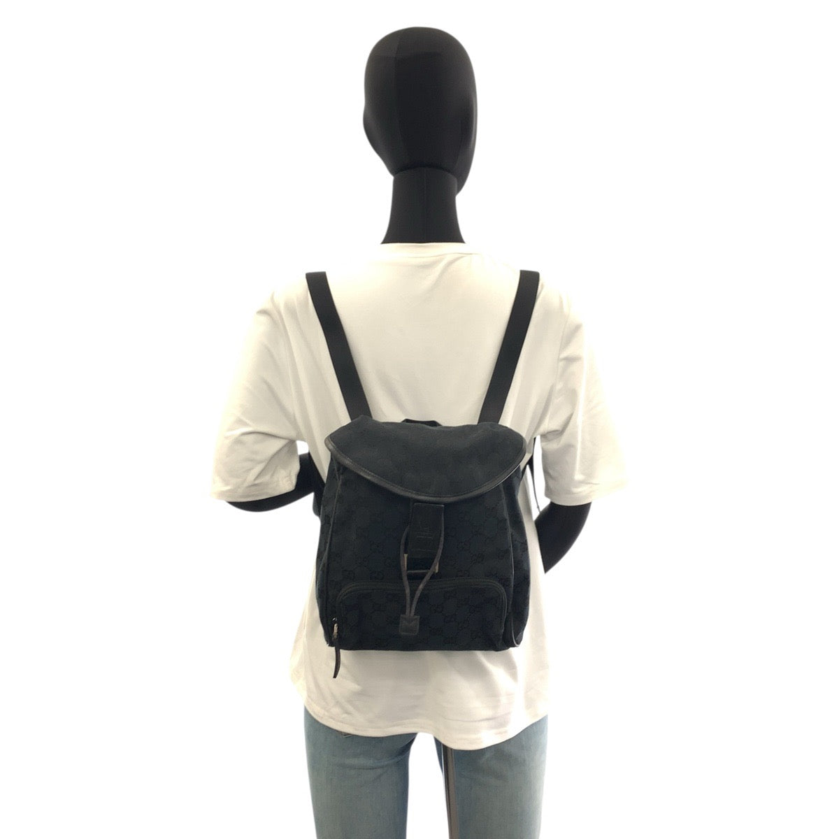 26469
GUCCI グッチ ブラック 黒 シルバー金具 GGキャンバス / レザー 019 0352 リュックサック バックパック レディース ABP36