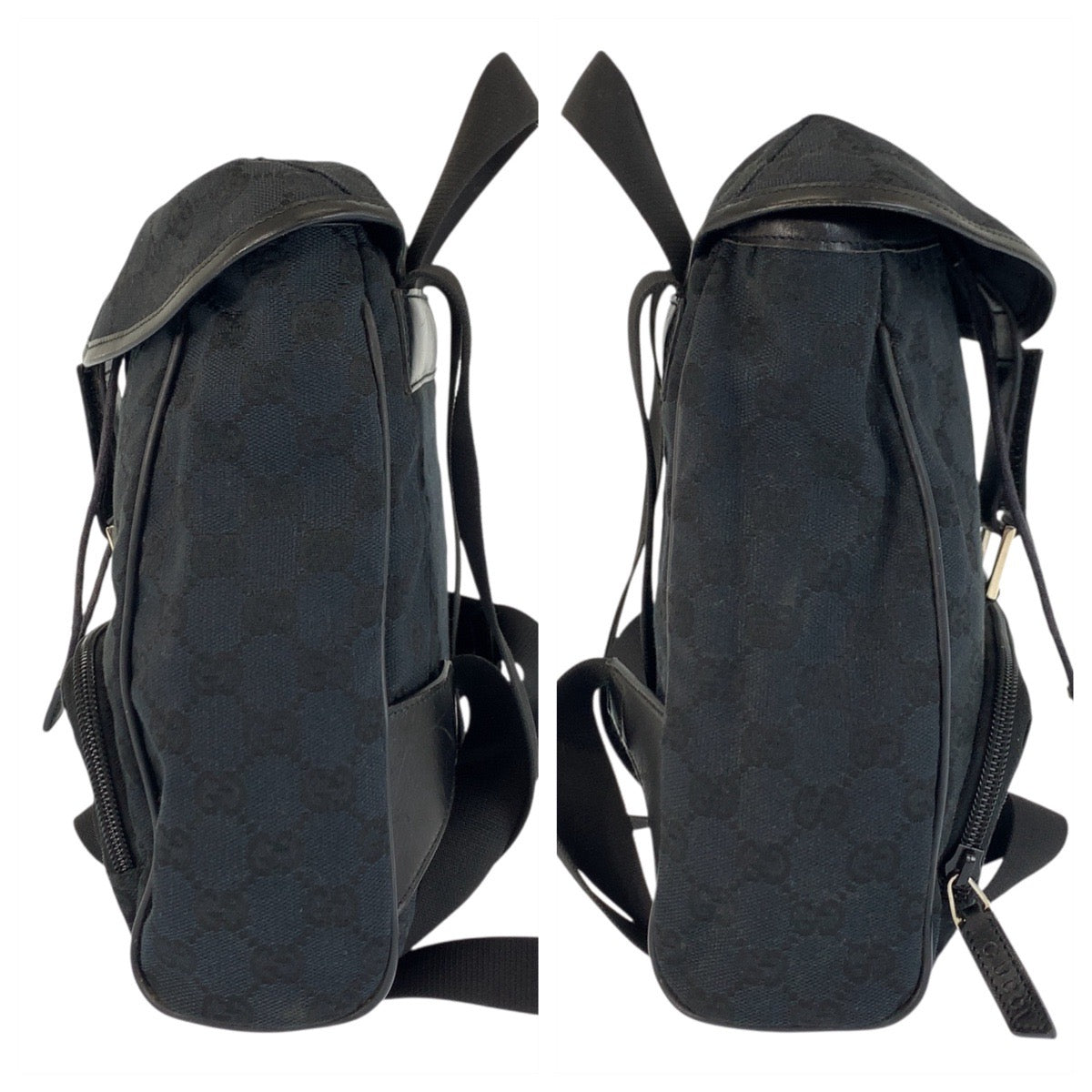 26469
GUCCI グッチ ブラック 黒 シルバー金具 GGキャンバス / レザー 019 0352 リュックサック バックパック レディース ABP36