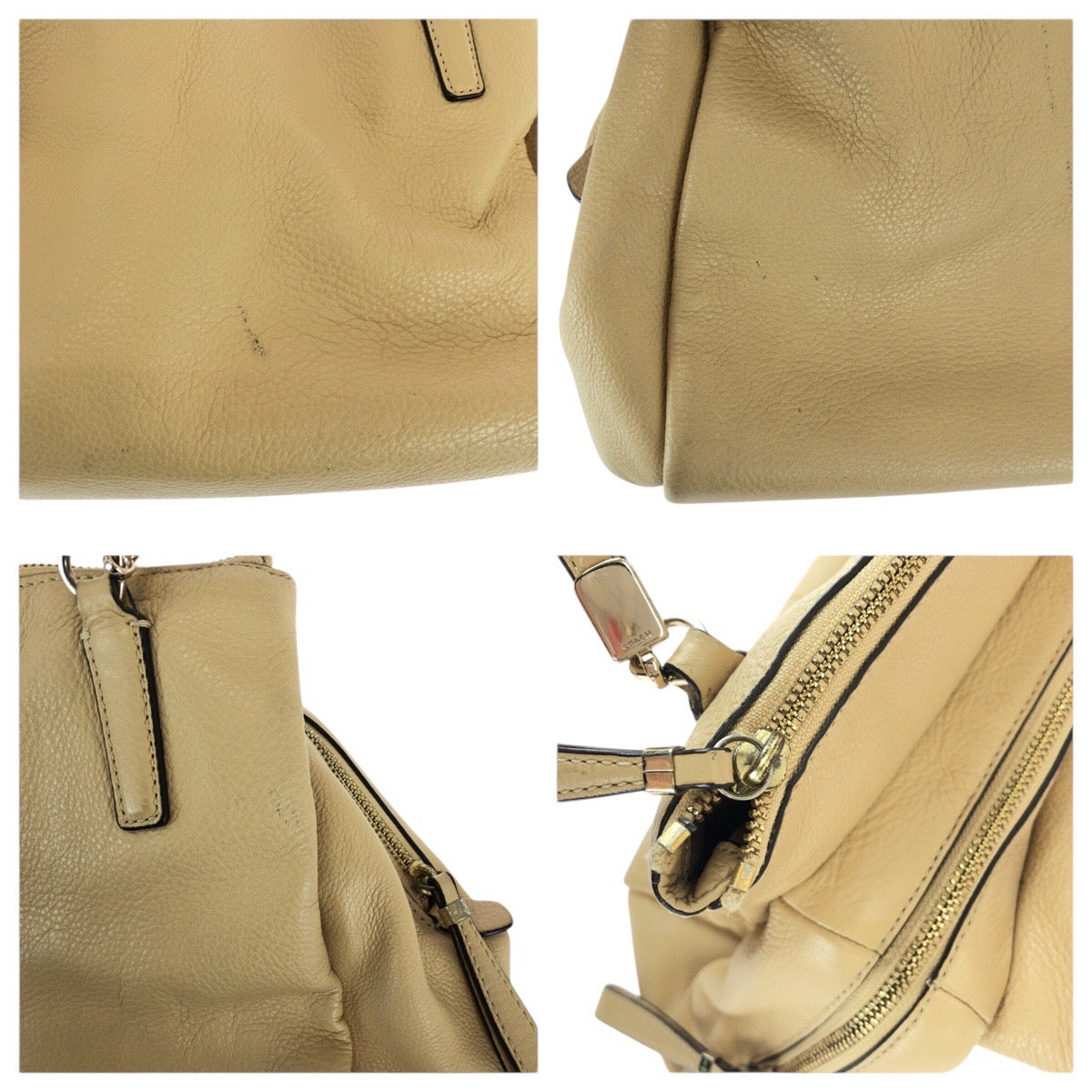 26472
COACH コーチ マディソン ベージュ ブラウン レザー L1380-27859 ショルダーバッグ トートバッグ レディース AB8