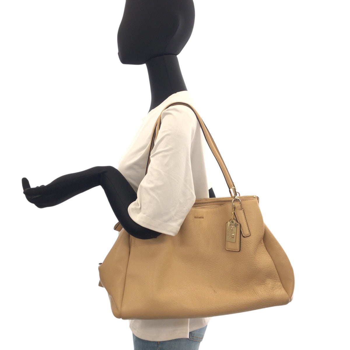 26472
COACH コーチ マディソン ベージュ ブラウン レザー L1380-27859 ショルダーバッグ トートバッグ レディース AB8