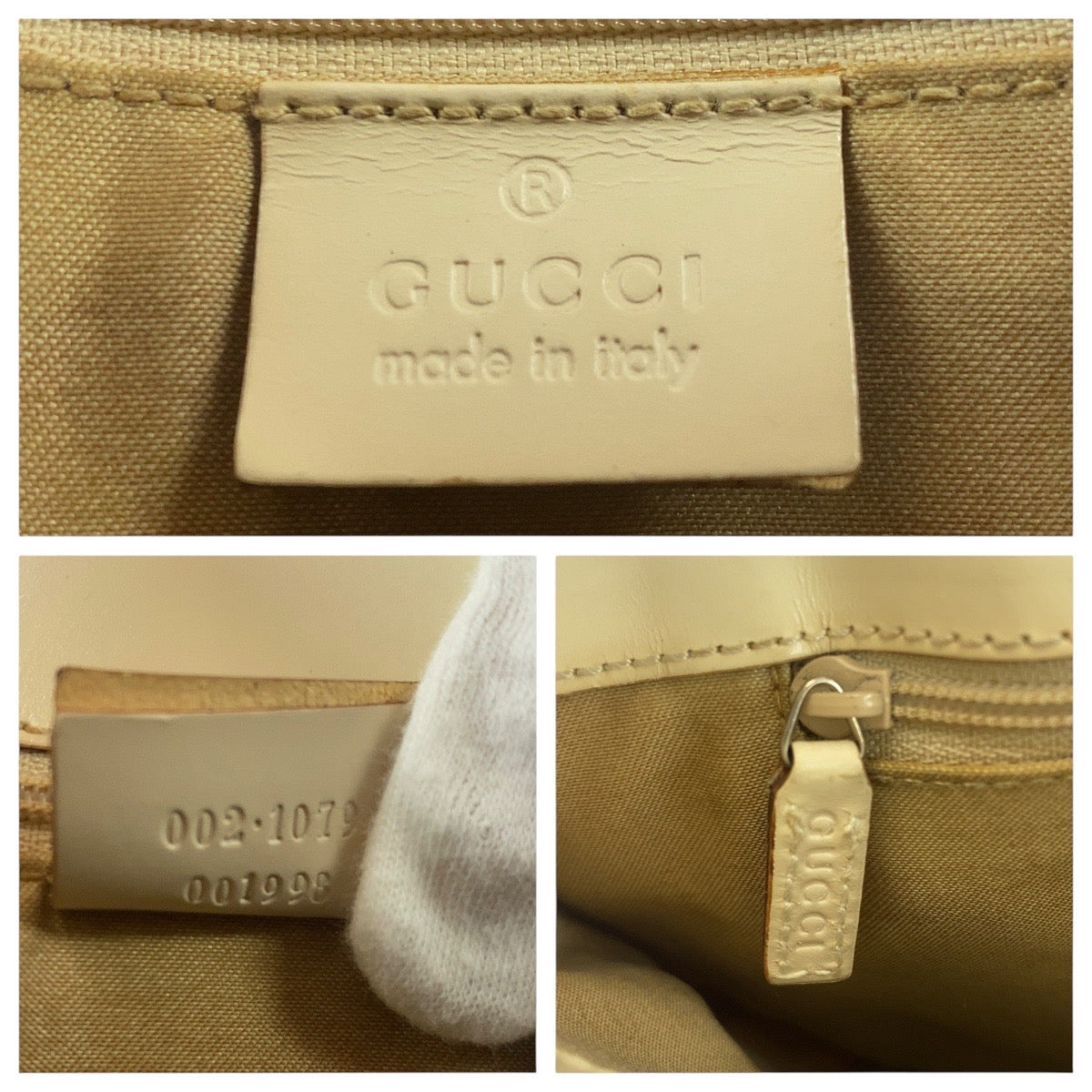 26476
GUCCI グッチ ベージュ GGキャンバス / レザー 002 1079 トートバッグ ハンドバッグ レディース ABP35