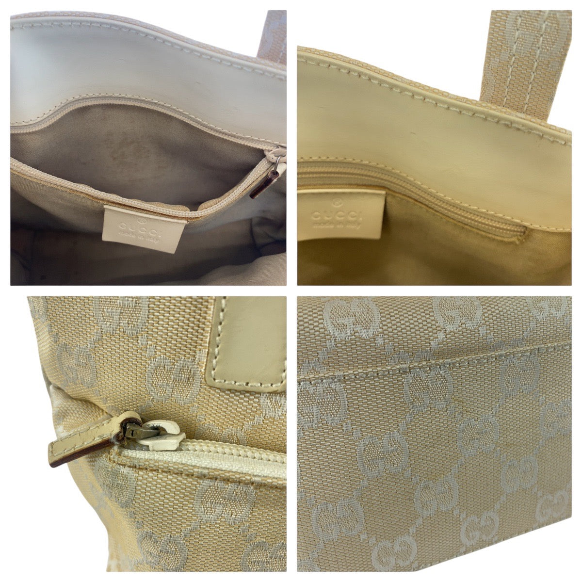 26476
GUCCI グッチ ベージュ GGキャンバス / レザー 002 1079 トートバッグ ハンドバッグ レディース ABP35
