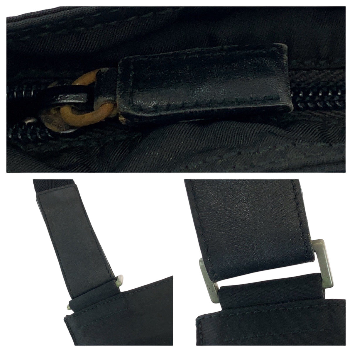 26478
PRADA プラダ テスート 三角ロゴプレート ブラック 黒 シルバー金具 ナイロン ショルダーバッグ メッセンジャーバッグ メンズ AB29
