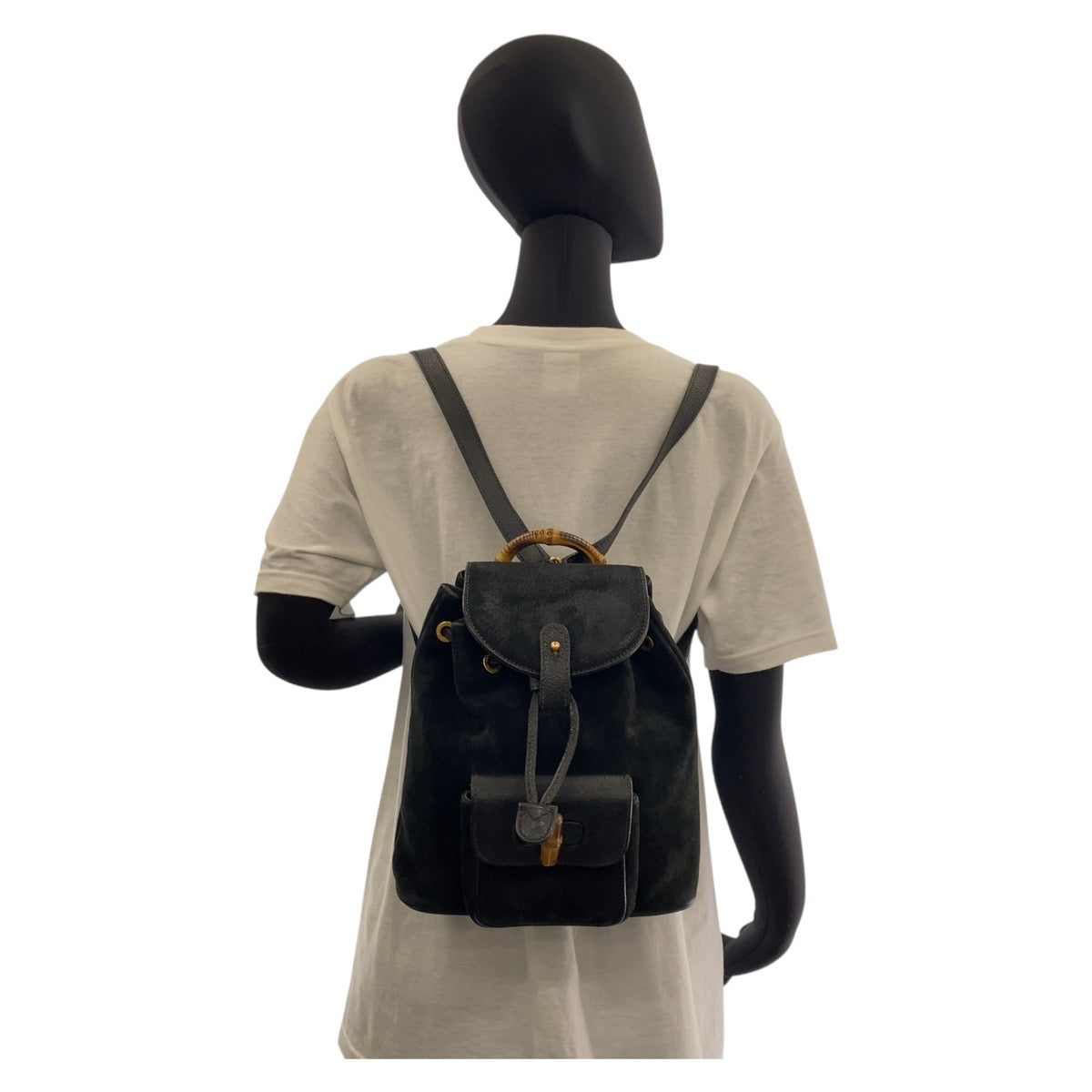 26479
GUCCI グッチ バンブー ブラック 黒 ゴールド金具 スウェード 003 1705 0030 リュックサック バックパック レディース ABP29