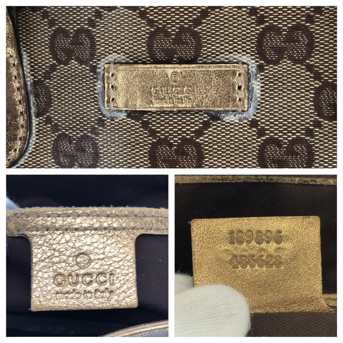 26482
GUCCI グッチ GGクリスタル ベージュ ゴールド ゴールド金具 PVC 189896 トートバッグ ショルダーバッグ レディース AB28