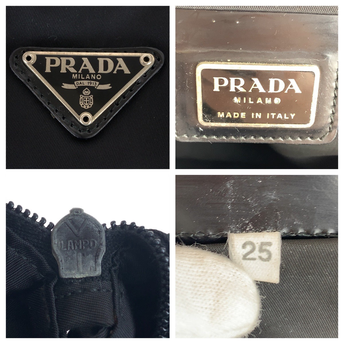 26485
PRADA プラダ テスート 三角ロゴプレート ブラック シルバー金具 ナイロン ショルダーバッグ サコッシュ 男女兼用 メンズ ABP