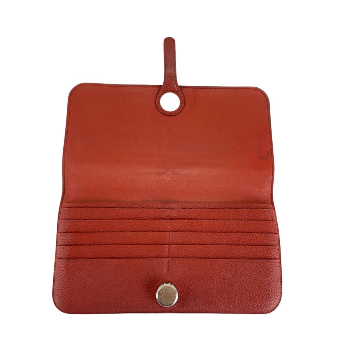 26486
HERMES エルメス ドゴンロング ルージュグレナ レッド シルバー金具 トゴ 長財布 ロングウォレット R刻印 レディース AB38