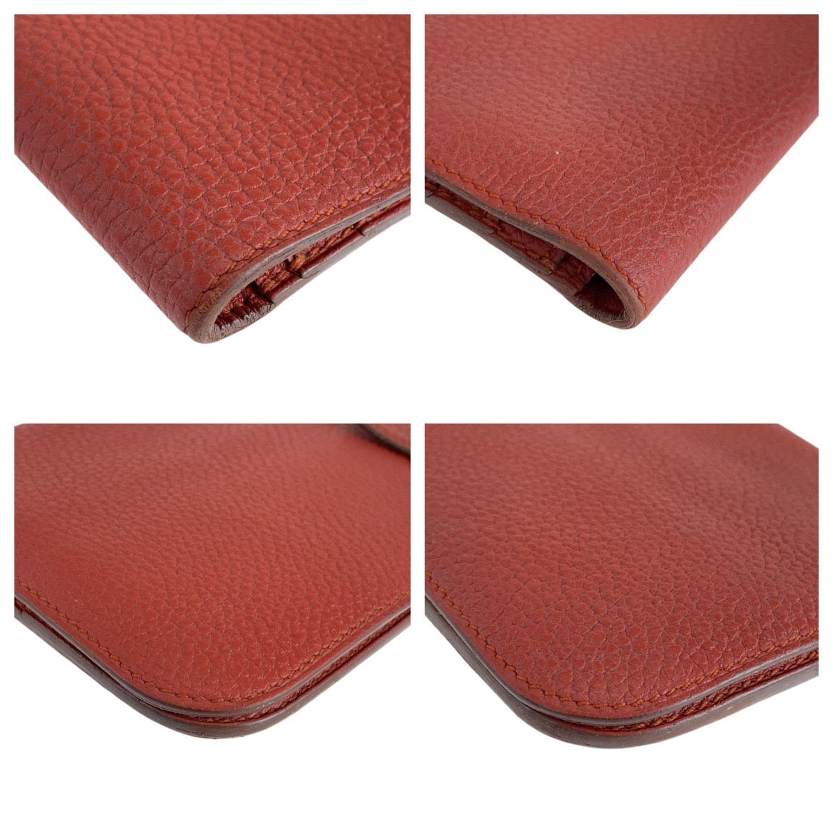 26486
HERMES エルメス ドゴンロング ルージュグレナ レッド シルバー金具 トゴ 長財布 ロングウォレット R刻印 レディース AB38