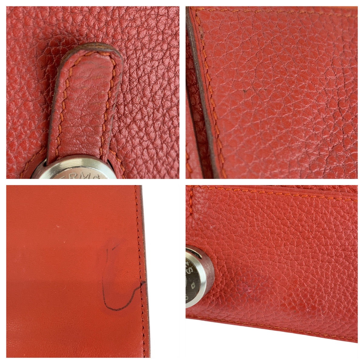 26486
HERMES エルメス ドゴンロング ルージュグレナ レッド シルバー金具 トゴ 長財布 ロングウォレット R刻印 レディース AB38