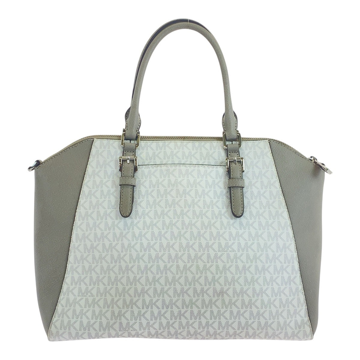 26489
Michael Kors マイケルコース シアラ ホワイト グレー シルバー金具 PVC ハンドバッグ ショルダーバッグ 2way レディース A16