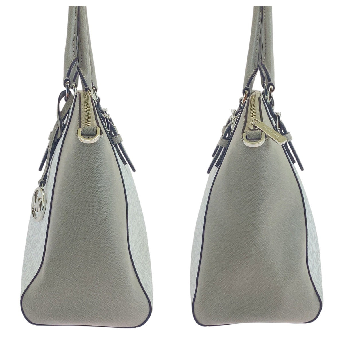 26489
Michael Kors マイケルコース シアラ ホワイト グレー シルバー金具 PVC ハンドバッグ ショルダーバッグ 2way レディース A16