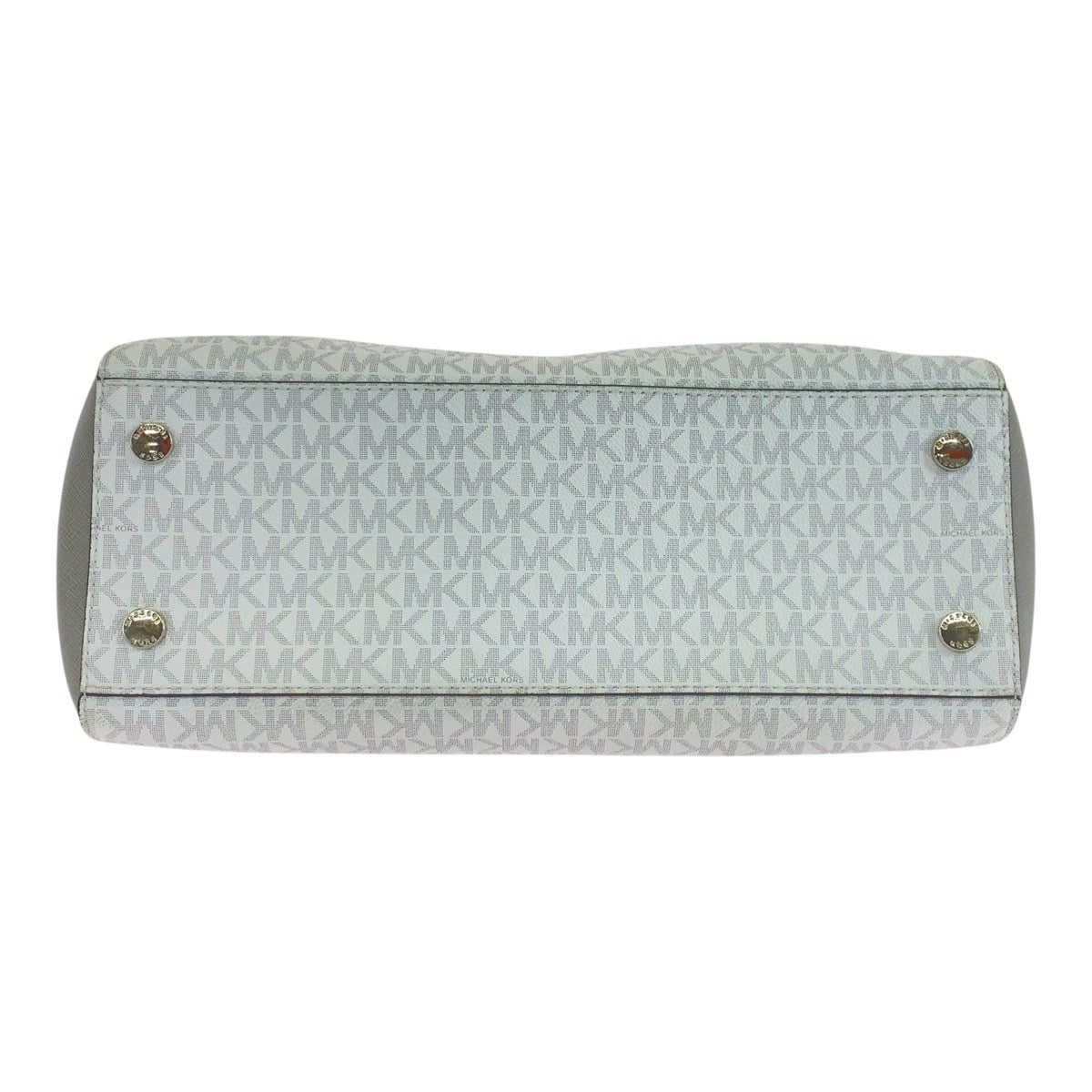 26489
Michael Kors マイケルコース シアラ ホワイト グレー シルバー金具 PVC ハンドバッグ ショルダーバッグ 2way レディース A16
